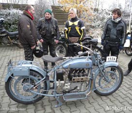 Motocykl FN model M50, motorcycles FN, Motorrad Vierzylinder FN